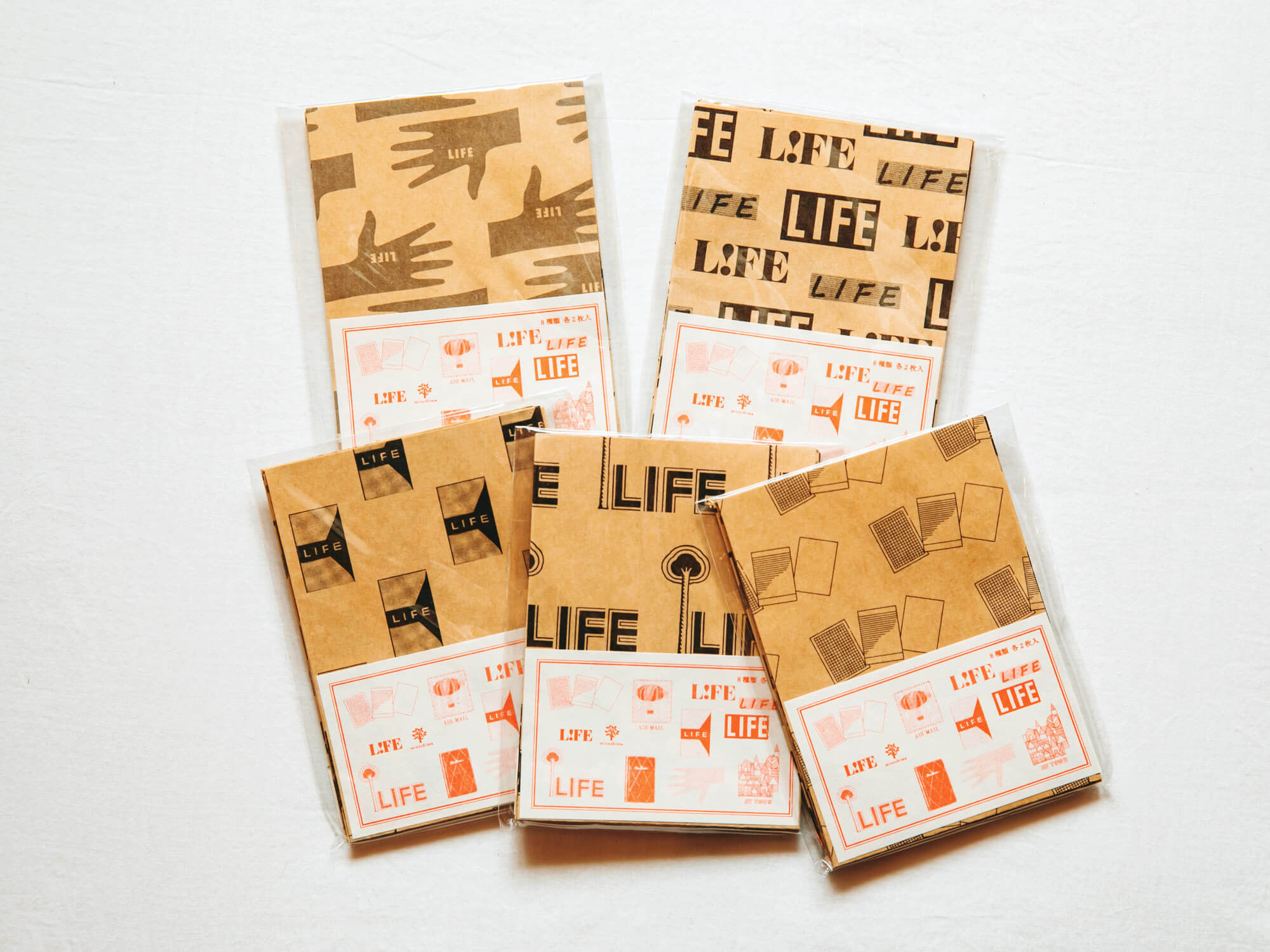 8図柄ペーパーバッグ／水縞×LIFE